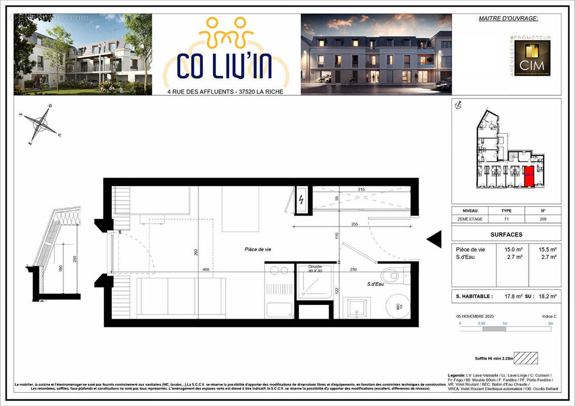 Appartement à LA RICHE