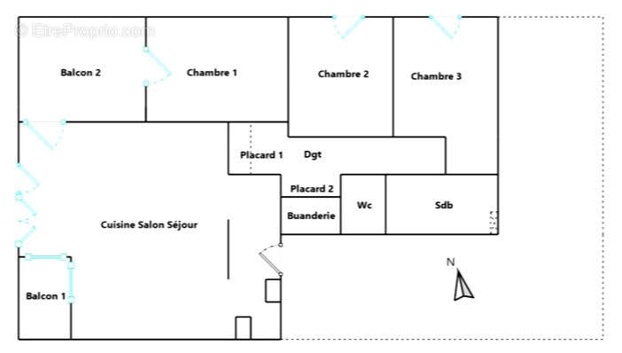 Appartement à MARSEILLE-11E