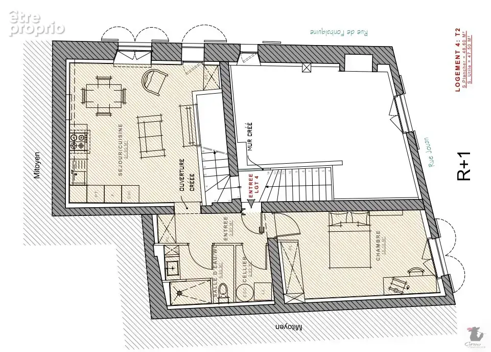 IMMEUBLE AVEC PROJET 5 LOGEMENTS déjà étudié et chiffré, rentabilité 11.71% - photo 5