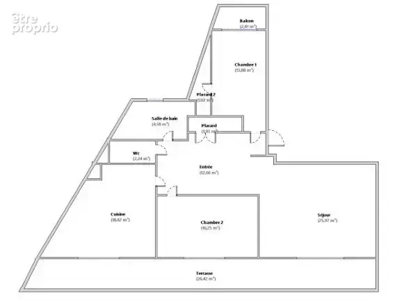 Centre ville 3/4 pieces 97m2 etage eleve avec terrasse - photo 18