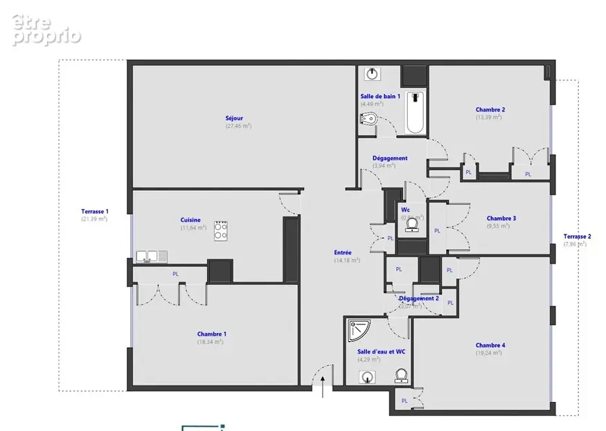 Nice Appartement  Familial 5 pièce(s) 130.40 m2 - photo 3