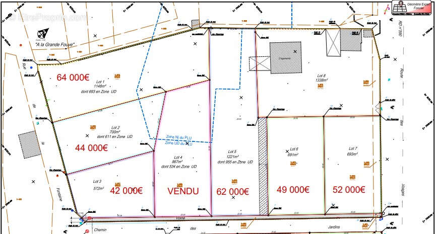 Terrain à CHENEVIERES