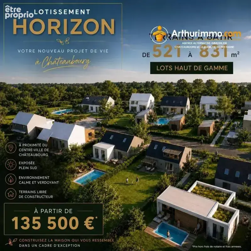 Terrain à bâtir, Châteaubourg, 521 m², libre de constructeur - photo 1
