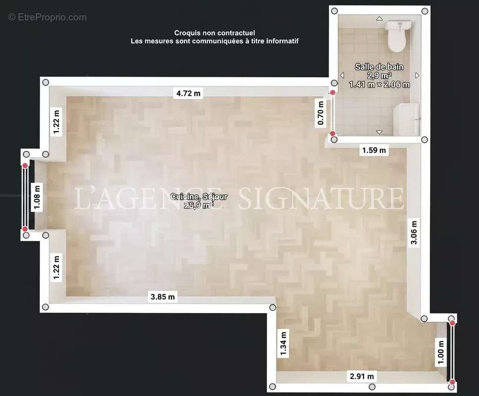 ** a vendre - studio 28 m² - nice centre ** - photo 11