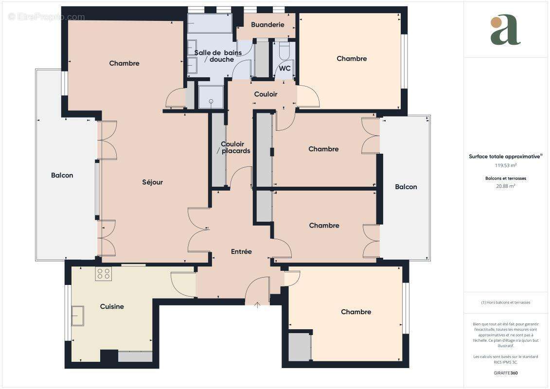 Appartement familial de 120 m²  avec balcons en vente dans le Quartier Petit Chambord (92340) - photo 16