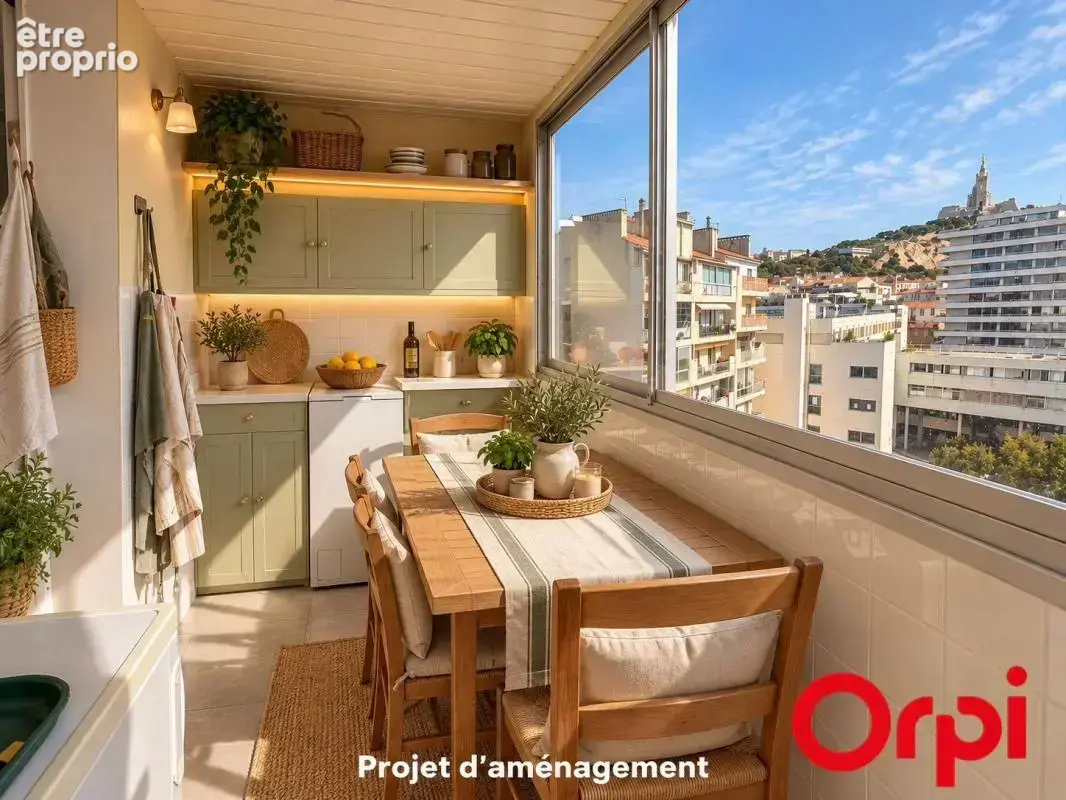 Appartement t3/4 marseille 13007 – dernier étage – vue mer panoramique – terrasse et balcons - photo 24