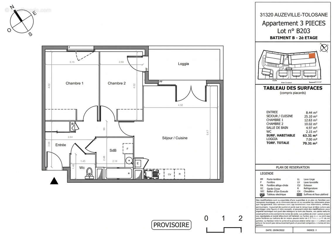 Appartement à AUZEVILLE-TOLOSANE