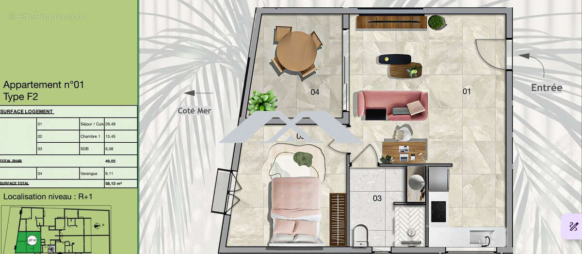 Appartement à L&#039;ETANG-SALE