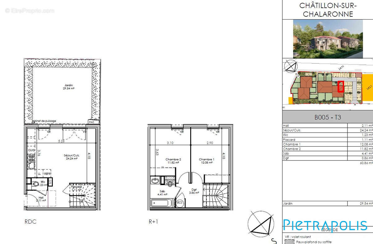 Appartement à CHATILLON-SUR-CHALARONNE