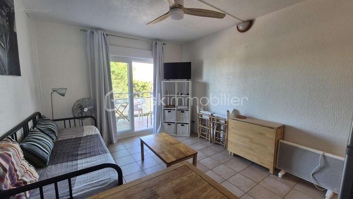 A vendre appartement studio de 19m² a canet en roussillon - cote port - terrasse - libre de toute occupation - photo 5