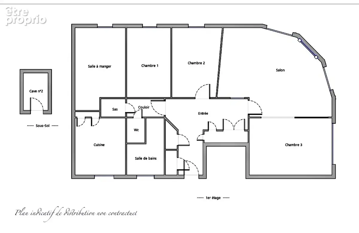 Appartement t5 a renover – clermont-ferrand - les salins - tres beau potentiel - photo 2