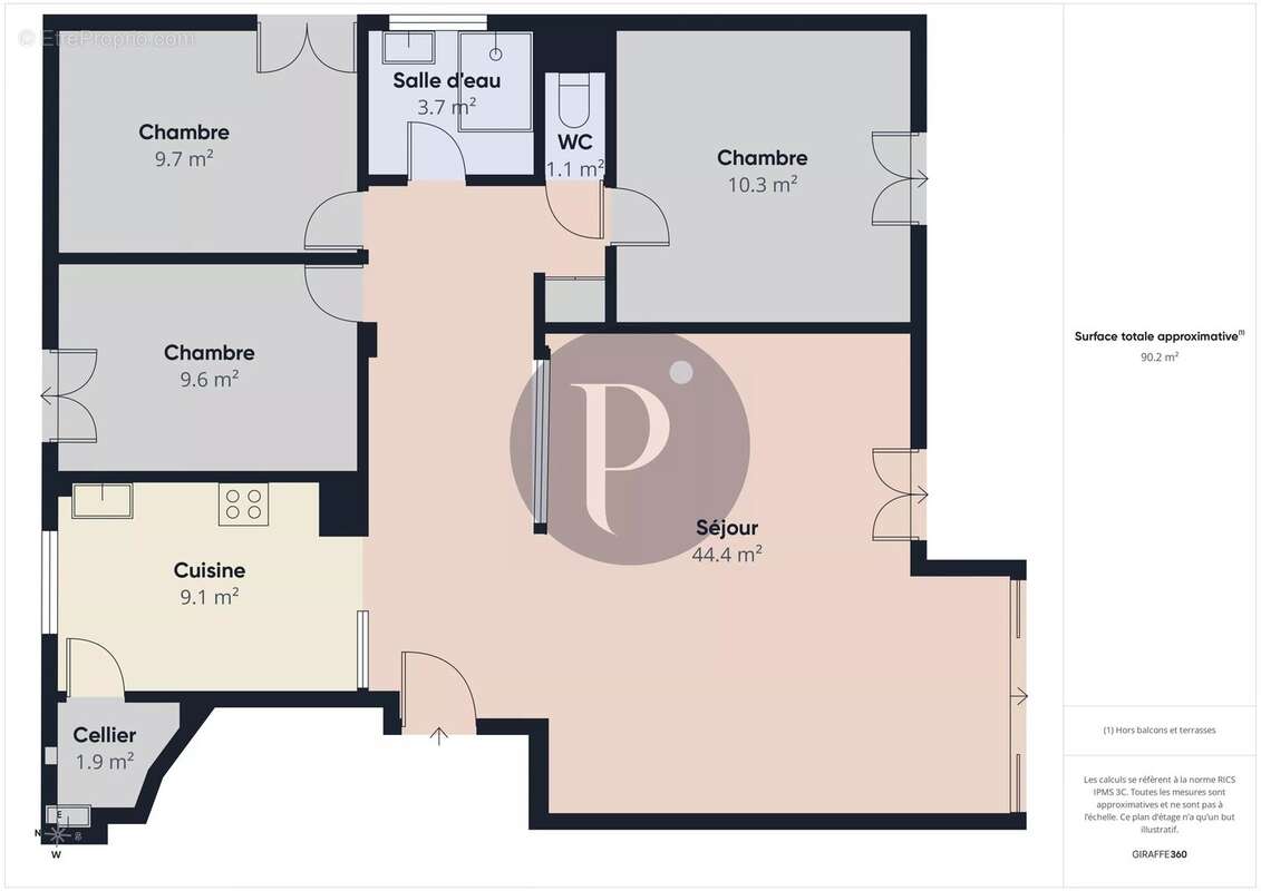 4 pièces de 94 m² renové centre ville de Sceaux - photo 7