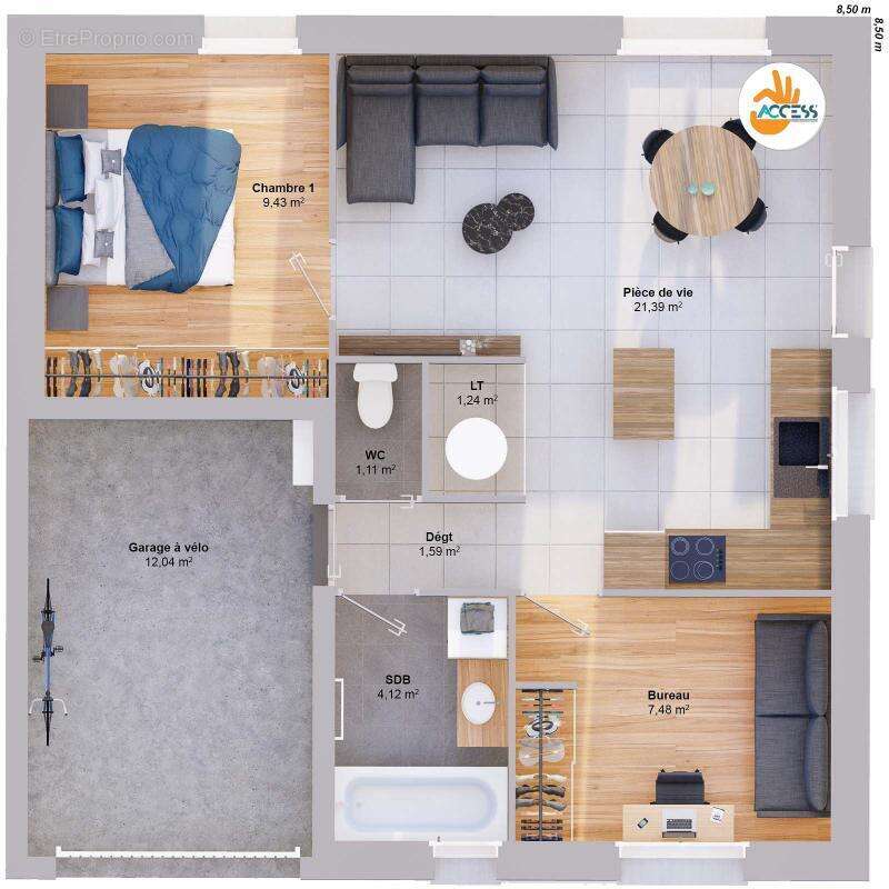Maison 4 pièces 46 m2 - photo 3