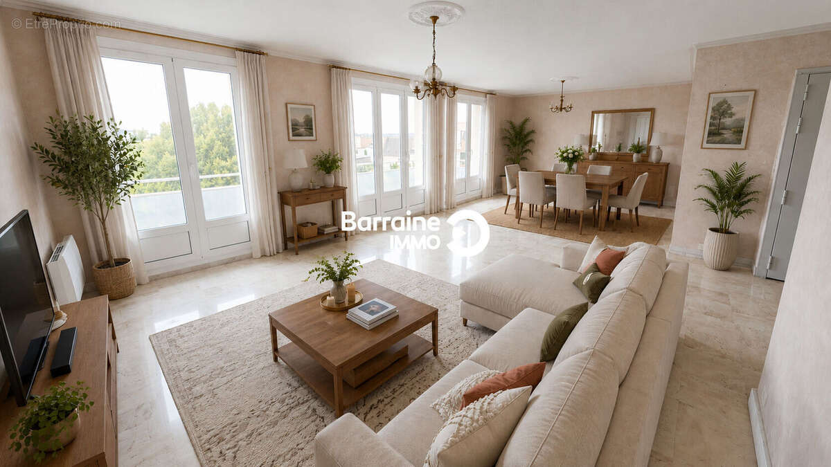 A vendre brest proche croix rouge appt t4 90m² deux chambres balcon ascenseur garage - photo 2