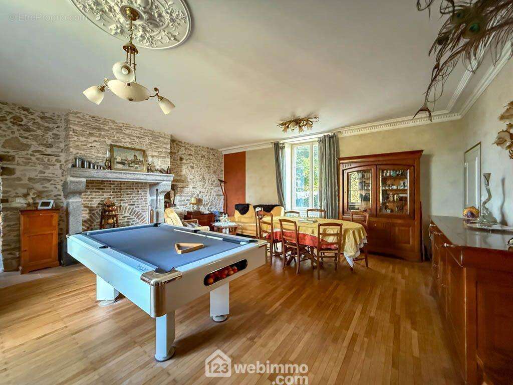 un magnifique salon séjour, avec le charme des pierres, - Maison à LA CHATAIGNERAIE