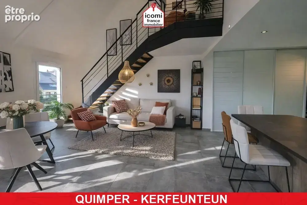 Finistere - quimper (29000) - a vendre - appartement duplex t4 - superbe piece de vie - 3 chambres - - photo 3
