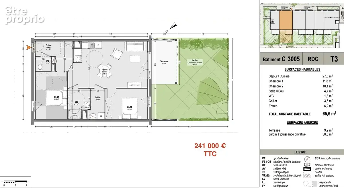 A vendre - appartement neuf T3 - photo 4