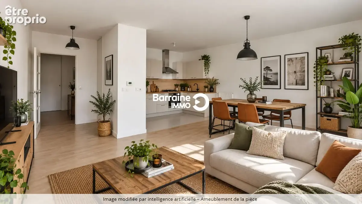 Appartement t3 avec terrasse - 2 chambres - garage double - dernier etage - photo 3