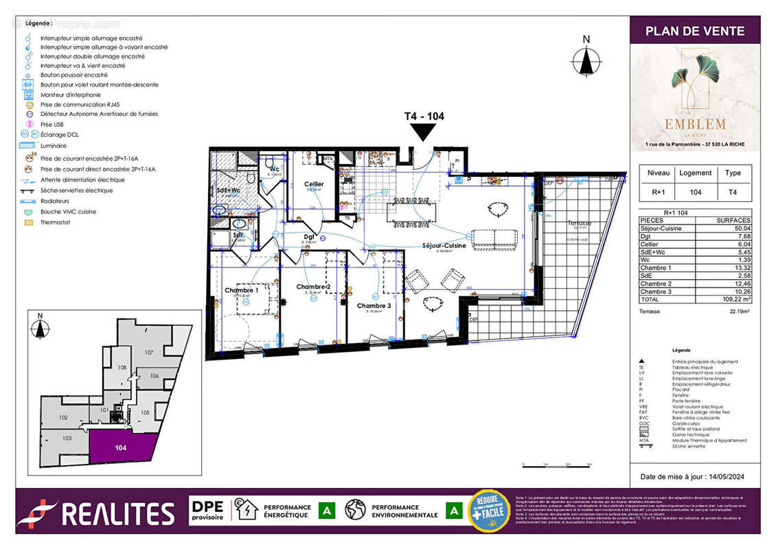 Appartement à LA RICHE