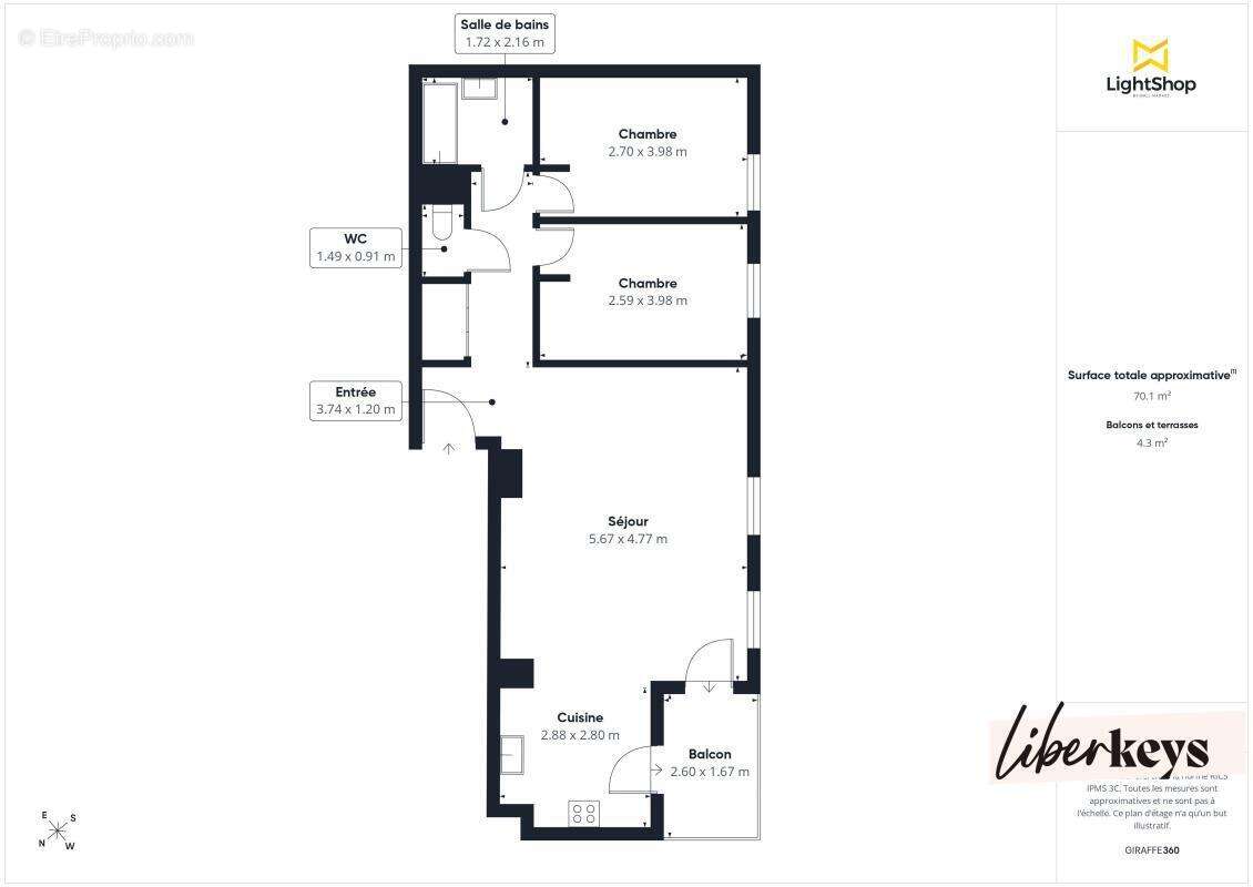 Appartement 3 pièces 69 m2 - Ornano Bordeaux - photo 11