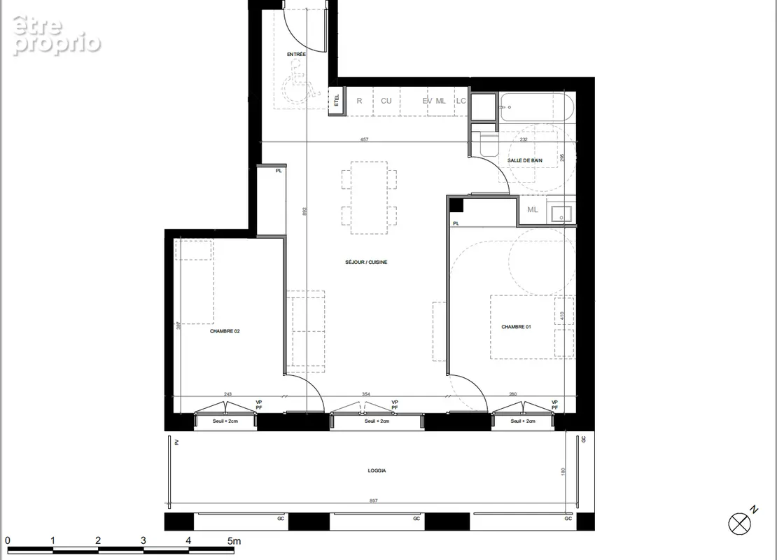 Appartement Toulouse 3 pièce(s) 58.20 m2 - photo 3
