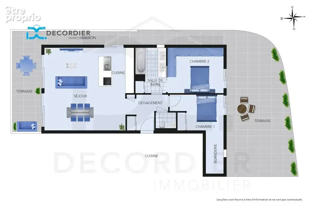 Appartement t3 neuvecelle avec vue lac - photo 2