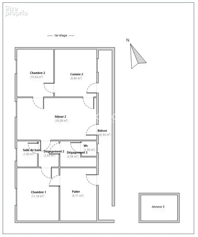 NAY - Vente grande maison avec balcon 5 pièces - photo 14