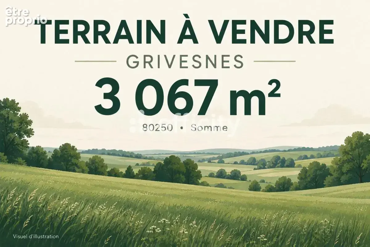Terrain 3 067 m² à vendre à Grivesnes (80250) - photo 1