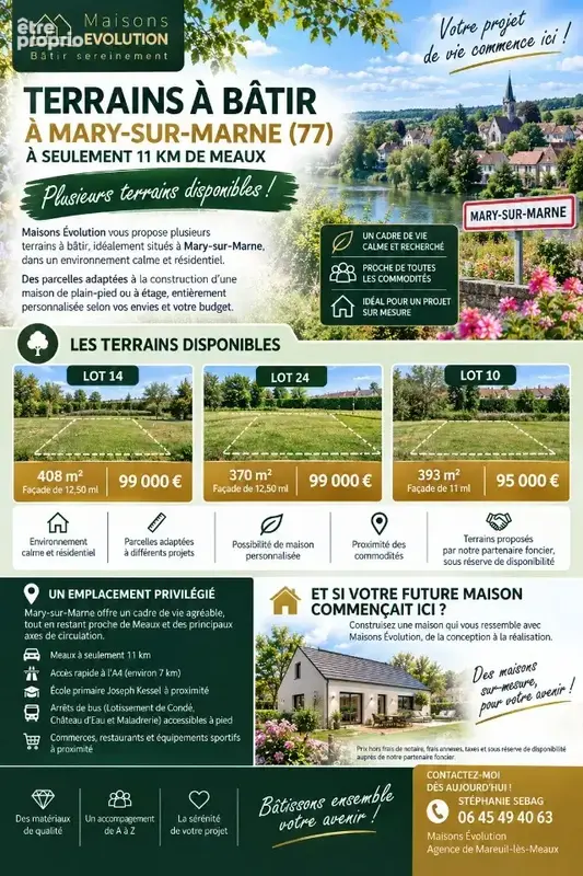 Terrain 370 m² à vendre à Mary-Sur-Marne (77440) - photo 3