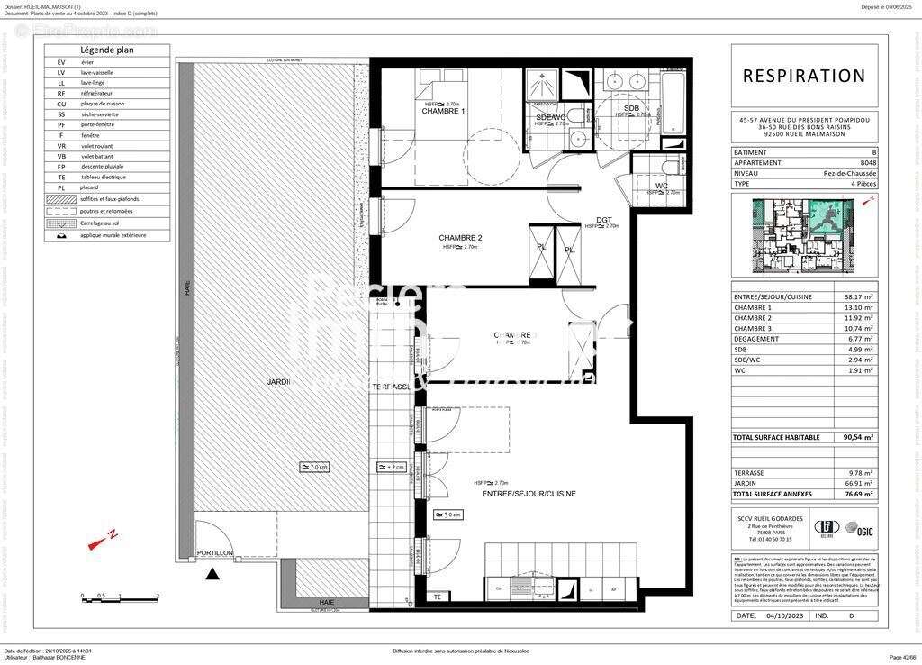 Appartement à RUEIL-MALMAISON