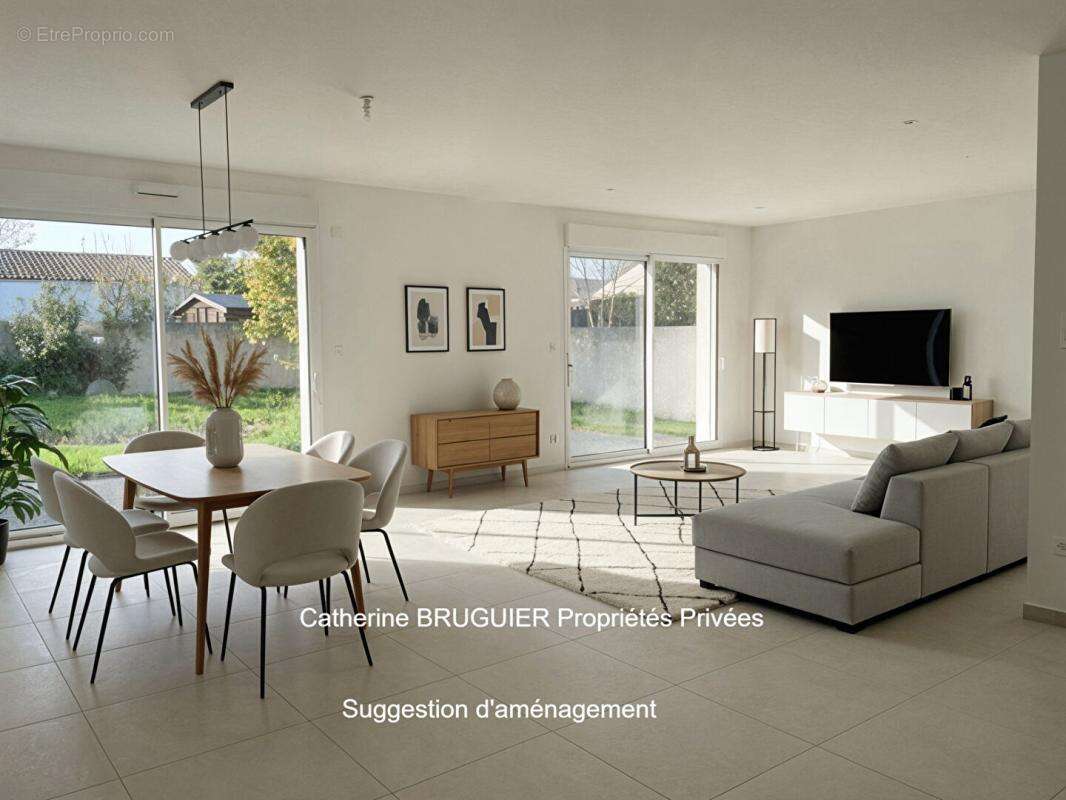 Plain pied de 114 m2 -  3 chambres- garage - grand jardin clos- quartier résidentiel - photo 4