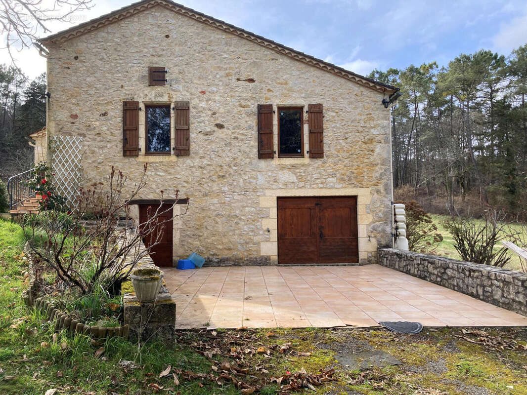façade garage cave - Maison à PRAYSSAC