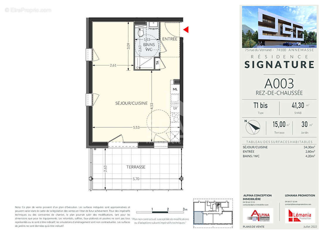 Appartement 41m² à annemasse - photo 3