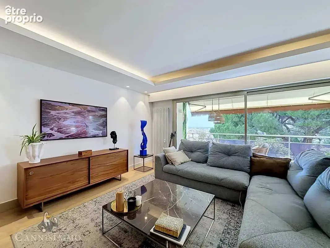 Appartement 4 pieces vue mer cannes grande terrasse - cave garage - photo 2