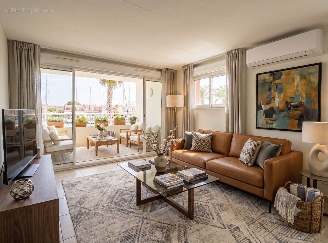 Le cap d'agde - malfato  appartement t3 vue port - photo 6