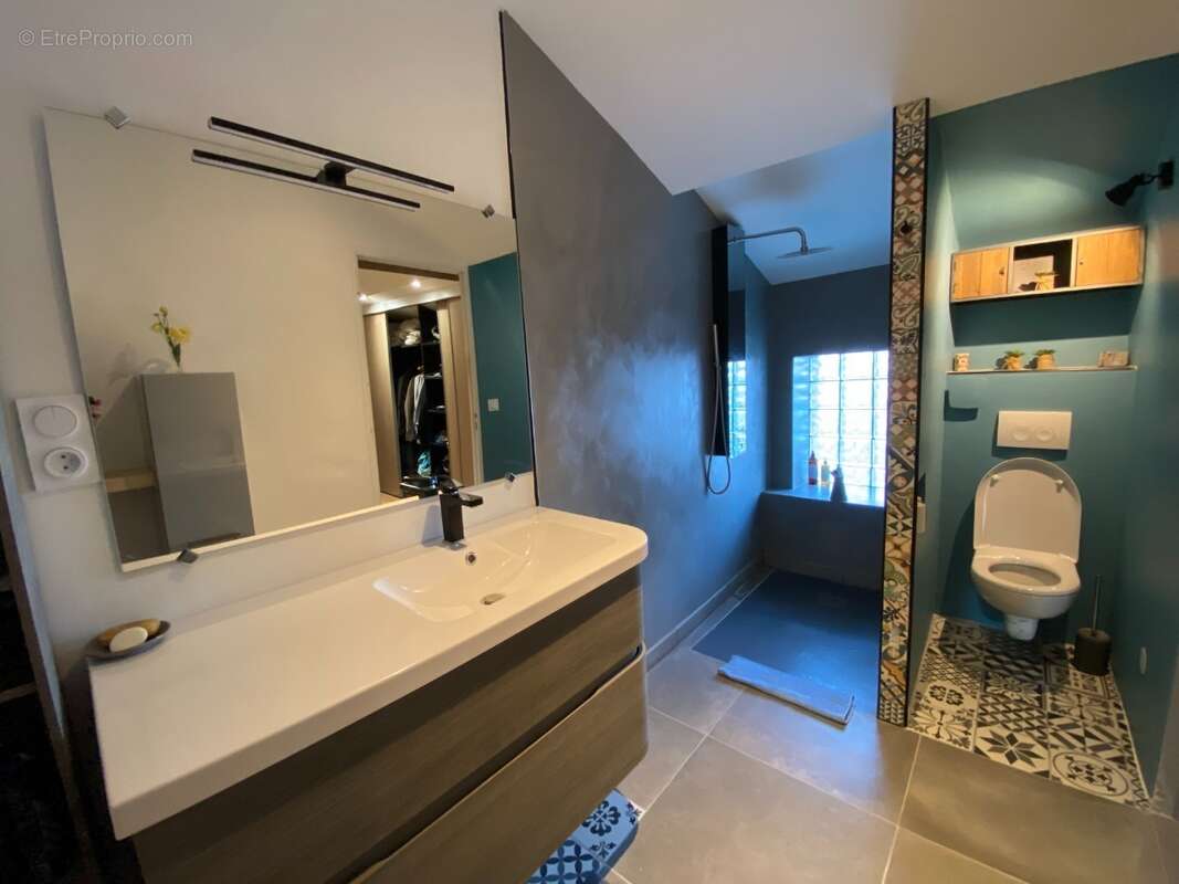 Salle d&#039;eau avec toilettes - Appartement à L&#039;ISLE-SUR-LA-SORGUE