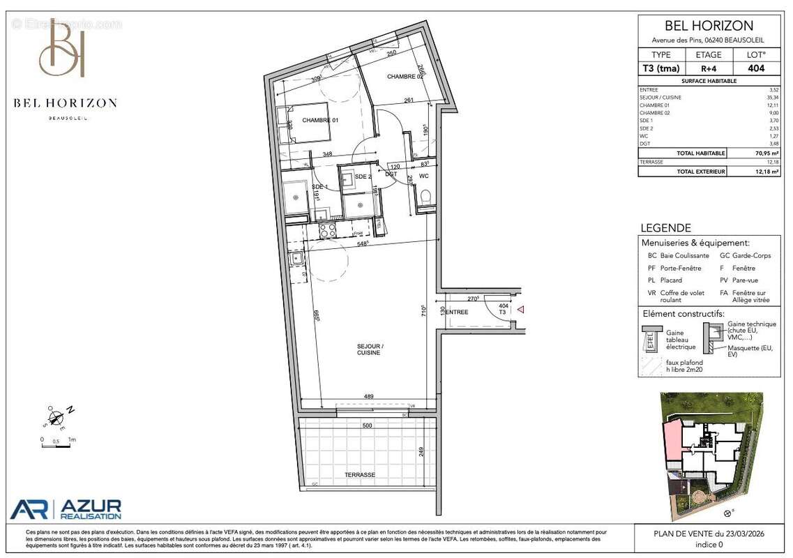 Appartement à BEAUSOLEIL
