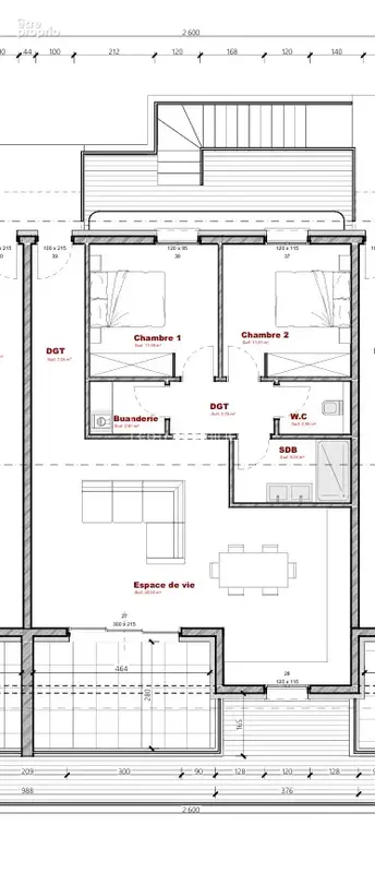 Propriano - t3 vue mer avec terrasse - 85m2 - photo 9
