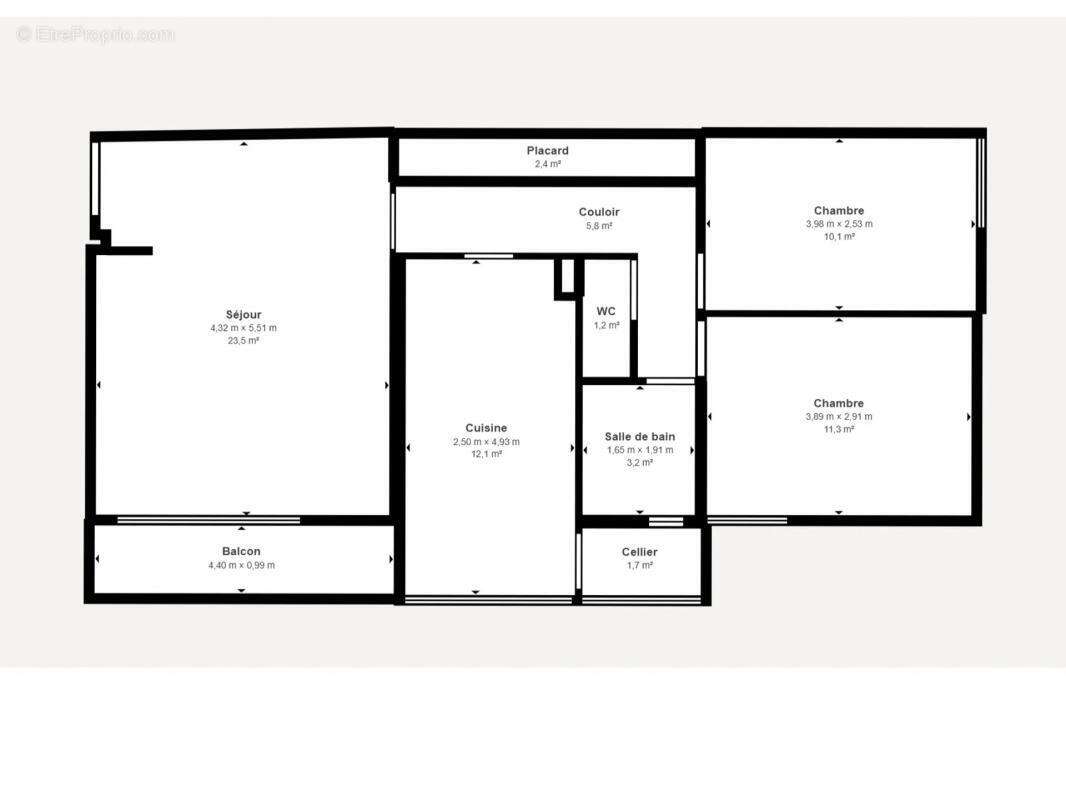 Appartement à RILLIEUX-LA-PAPE