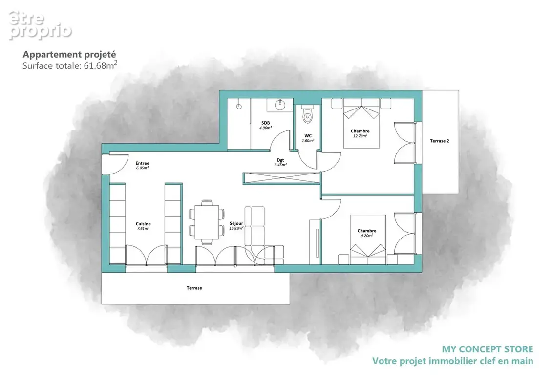 Le bourget - 3 pieces - 62 m² - 169 000  fai - photo 8