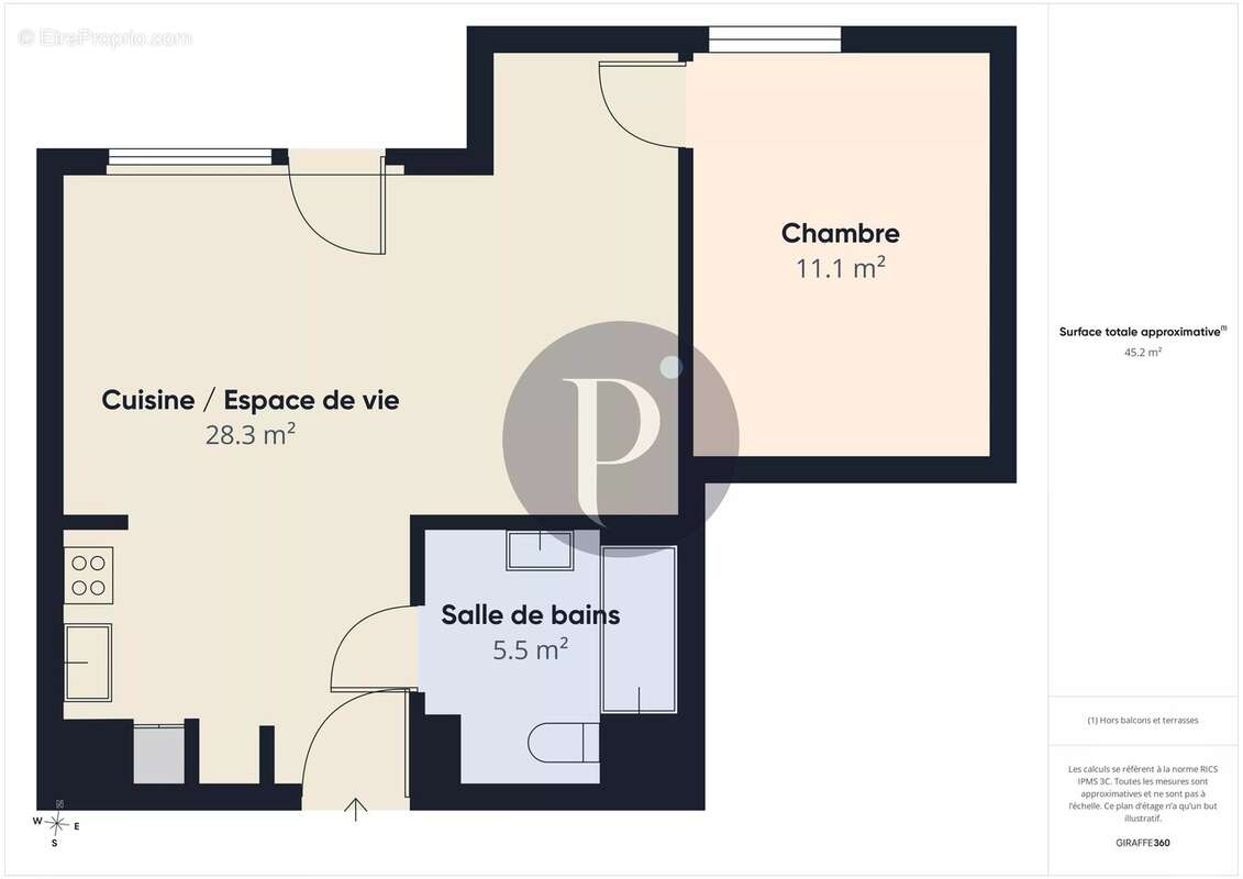 Appartement 2 pièces – 45 m² – Balcon – Résidence 2024 – Très belles prestations - photo 15