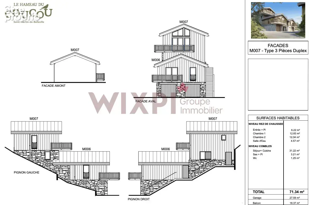 Chalet duplex type t3 neuf 71m² grand garage de 27m² - photo 5