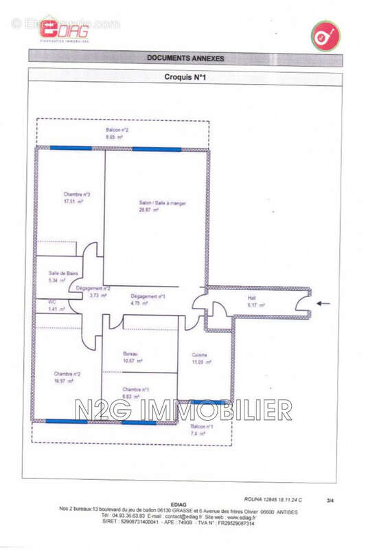 Appartement à LE CANNET