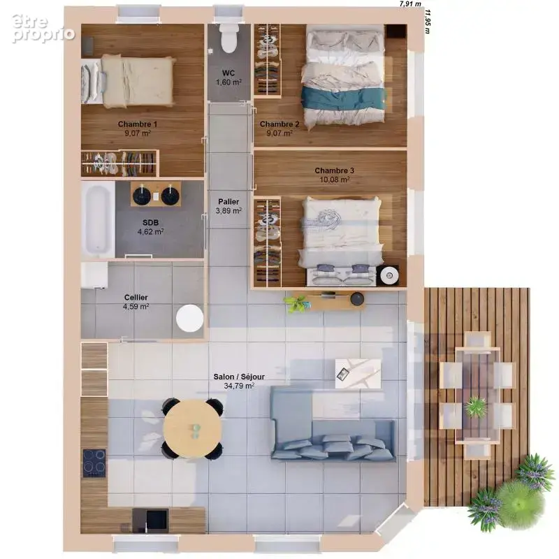 Maison 5 pièces 78 m2 - photo 7