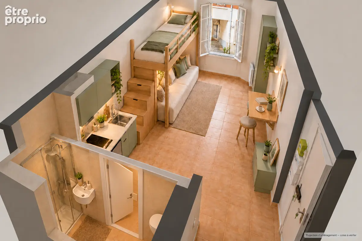 Studio à vendre en rez-de-chaussée à Paris - Réf 5391 - photo 1