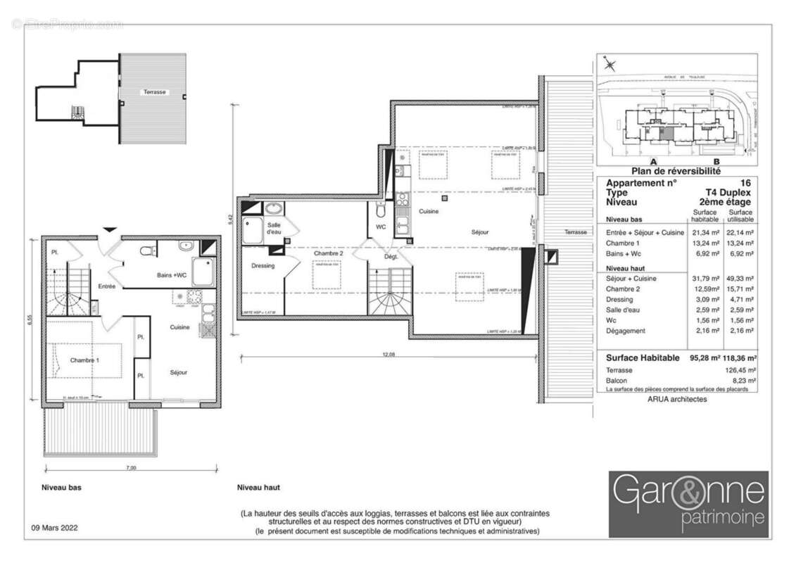 Appartement T4 duplex 118 m² + terrasse 130m² à Saint-Orens - photo 14