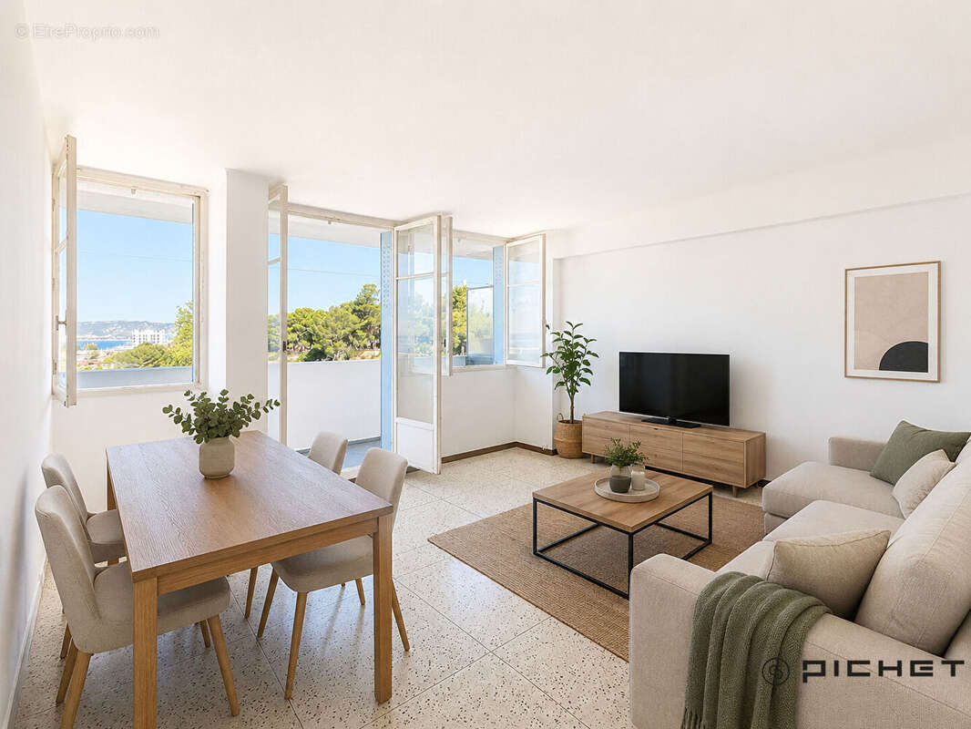 Deux pièces avec large balcon vue mer et stationnement - La Calade - photo 2