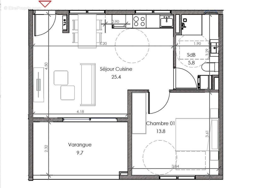 Appartement à REMIRE-MONTJOLY