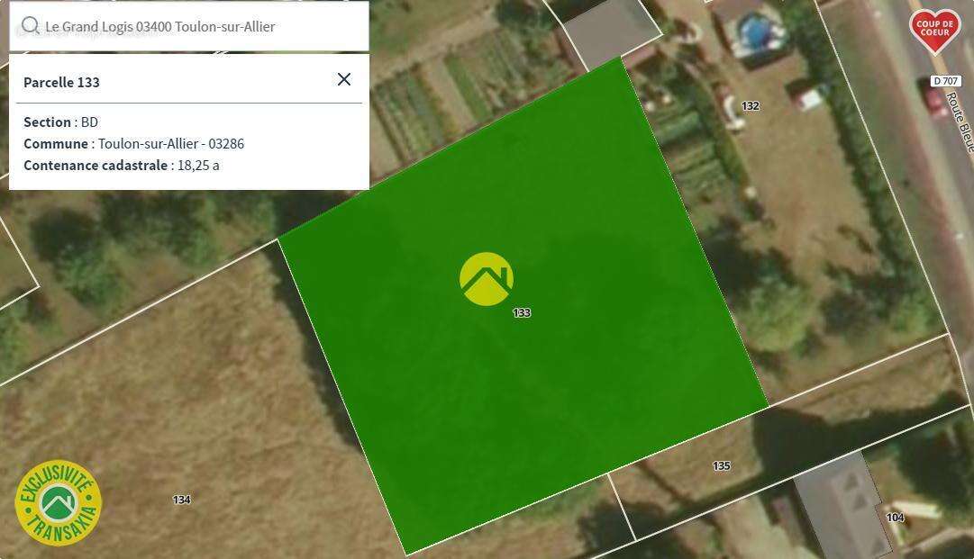 Terrain à TOULON-SUR-ALLIER