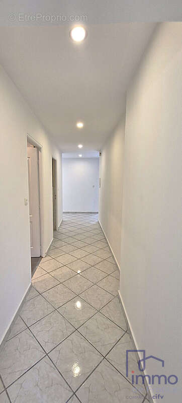 hall accedant a la salle de bains et au wc - Appartement à SAINT-ETIENNE